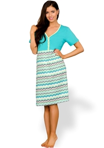 Dámská propínací košile s cik cak vzorem